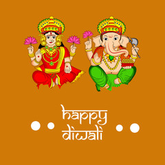 illustration of elements of hindu festival Diwali background
