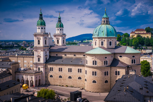 The Salzburg Cathedral - 17th century baroque cathedral, Salzburg, Austria
