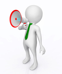 3D Figur mit Megafon