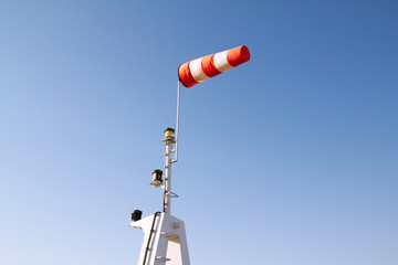Red with white windsock