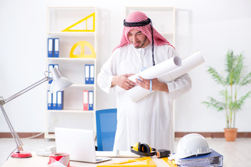 Arab engineer working on new project