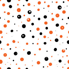 polka dot halloween traditional colors seamless print
