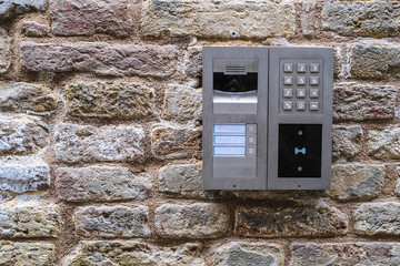 oor phone and mail box in Padova, Italy