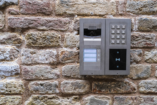 oor phone and mail box in Padova, Italy