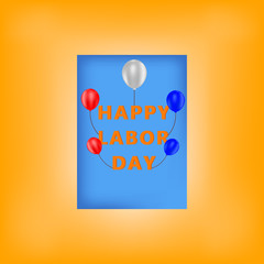 postcard with the inscription happy working day, American Labor Day holiday