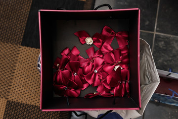 red wedding accessories details accessories