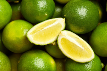 Bunch of fresh green limes