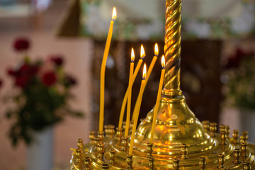 candles in the church