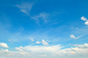 Fototapeta premium Light clouds in the blue sky.