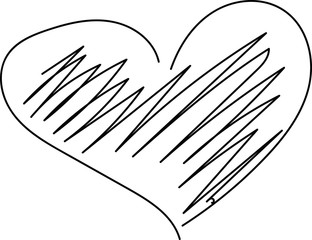 Heart Drawing Hand Drawn Sketch