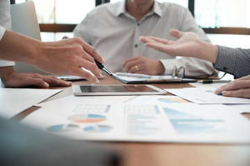 Business People Meeting Design Ideas professional investor working new start up project. Concept. business planning in office