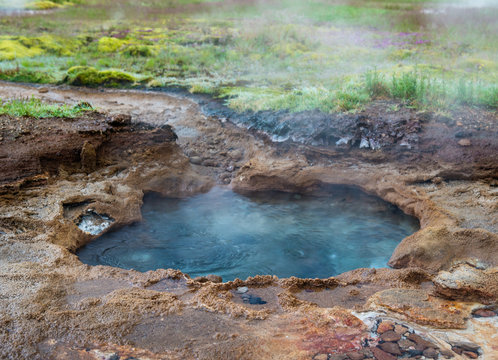 Blue hot thermal pool