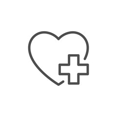 Obraz premium Heart treatment line icon