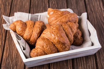 freshly baked croissants