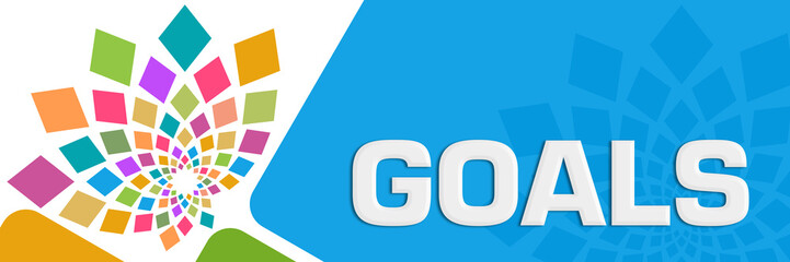 Goals Colorful Circular Rounded Squares Blue 