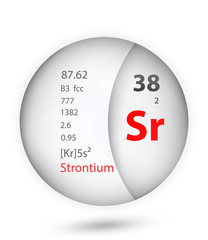 Strontium icon in badge style