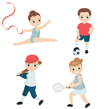 Children sport illustration