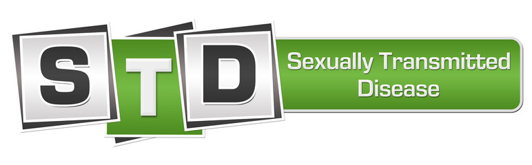 STD - Sexually Transmitted Disease Green Grey Squares Bar 