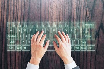 Future, technology and network concept