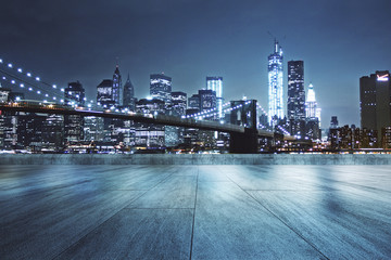 Rooftop with night city background