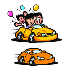 Car Hire Mascot Design Vector