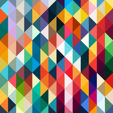 Abstract geometric pattern. Colorful triangles background