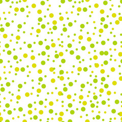 Abstract hand drawn polka dots pattern background,Big and small dots. Vector seamless pattern. Modern stylish texture.
