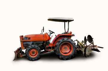 Tractor is an agricultural device that helps to cultivate and reclaim soil. clipping path