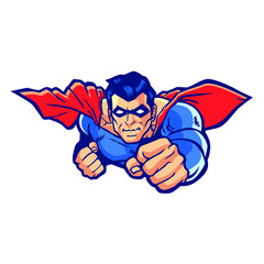 Superhero Mascot Design Vector