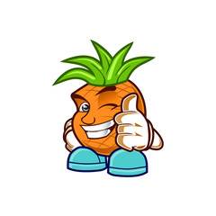Pineapple Guy Mascot Design Vector