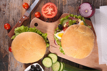 sandwich with vegetable