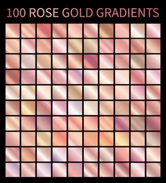 Rose Gold vector gradients collection for design