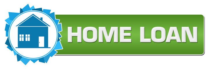Home Loan Blue Green Random Shapes Circle Bar 