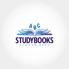 Logo template. Bookstore logo design. 

