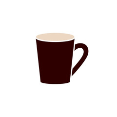 Icon cup in flat style
