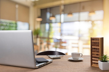 Workplace with notebook laptop