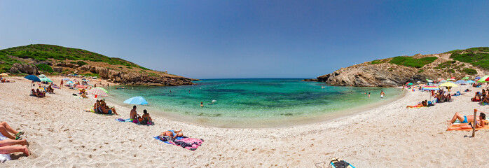 Panoramic view of the beach of 