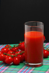 Tomato juice and cherry tomatoes