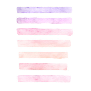 watercolor stripes pastel colors clip art preview