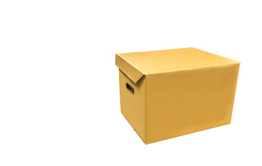 cardboard boxes isolate on a white background