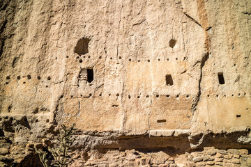 Cliff Dwelling Ruins in Bandelier National Monument, New Mexico