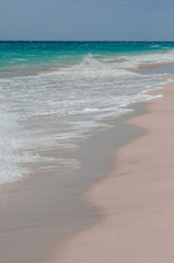 Ocean landscape. blue ocean and sand beach