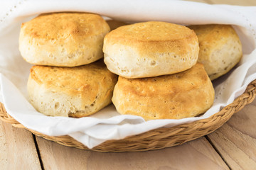 Fresh baked buttermilk biscuits.