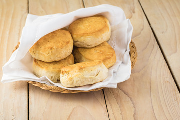 Fresh baked buttermilk biscuits.