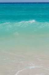 ocean landscape. blue ocean and wave