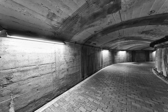 empty old tunnel