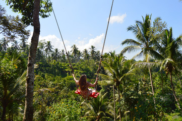 Bali Swing Schaukel im Djungel Indonesien, Asien