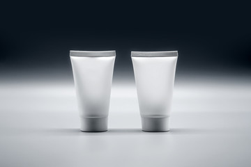 liquid cream lotion cosmetic container packaging mockup template