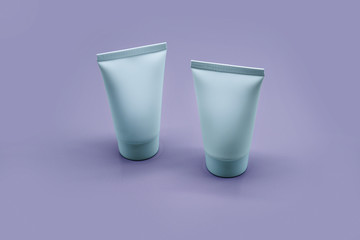 liquid cream lotion cosmetic container packaging mockup template