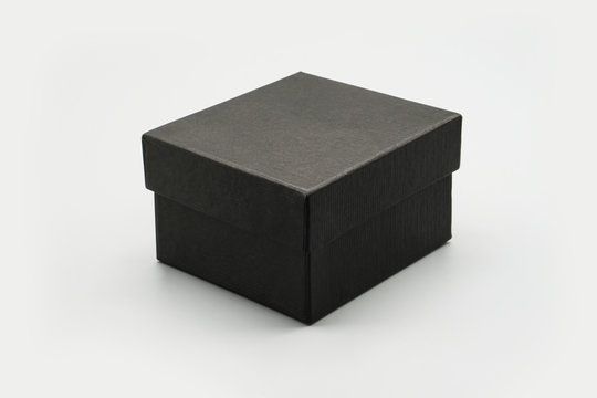 black box mock up white isolated background